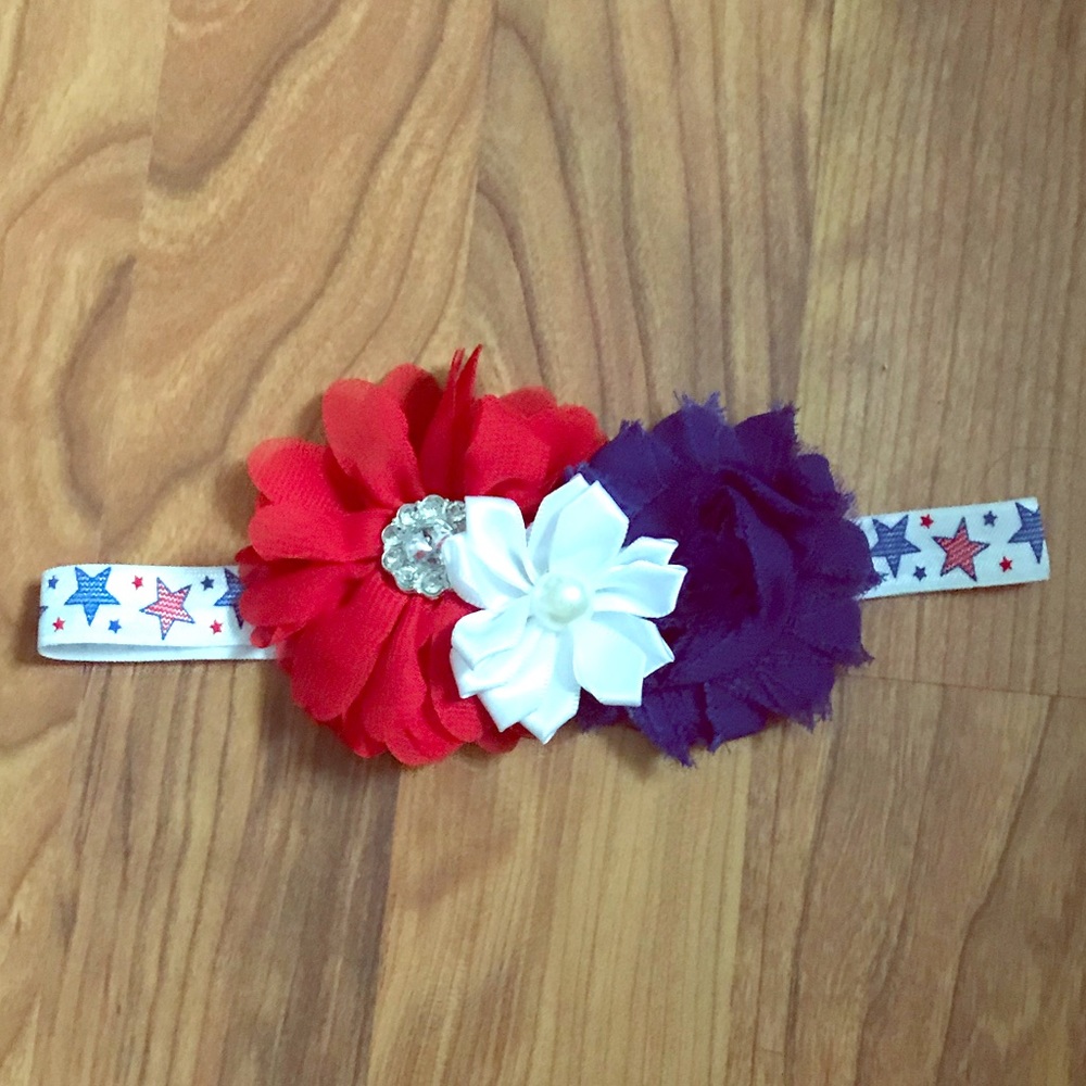 ✨4 for $25 USA floral headband 🇺🇸